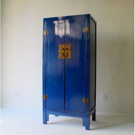 Chinese deep blue tall-cabinet 83 cm