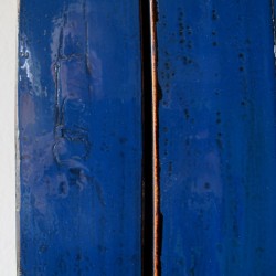 Chinesisch tiefblau-lackiertert Schrank