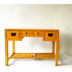 Yellow Lacquered Chinese Desk 111 cm