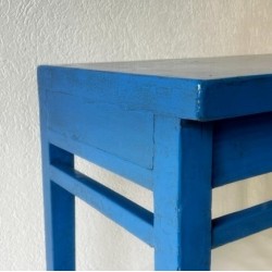 Console-desk in blue lacquer 97 cm