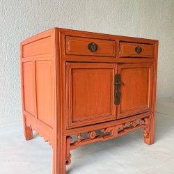Chinese antique orange chest 84 cm