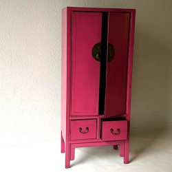 Leuchtend Pink lackierter Schrank 71 cm