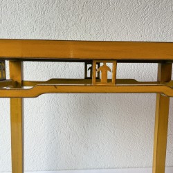 Chinese console table yellow lacquered 75 cm