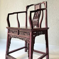 Paire de fauteuils chinois anciens l (vendus à l'unité)