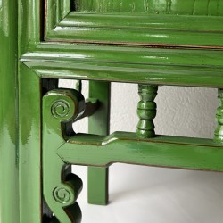 Antike Chinesische Grünfarbe Anrichte  106 cm
