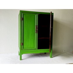 Antique cabinet. Green lacquered 155 cm
