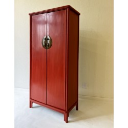 Red Lacquered Wardrobe 82 cm