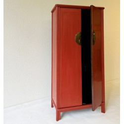 Rot lackierter Ming Schrank 82 cm