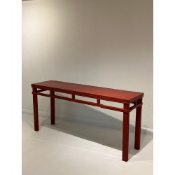 red laquered console table. Ming style 170 cm