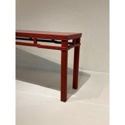 red laquered console table. Ming style 170 cm