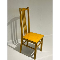 Chaise vintage laquée jaune