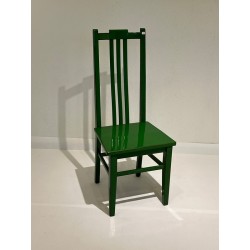 Chaise vintage laquée vert