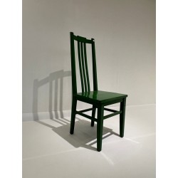 Chaise vintage laquée vert
