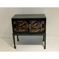 Old Chinese trunk with stand 84 cm