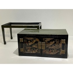 Old Chinese trunk with stand 84 cm
