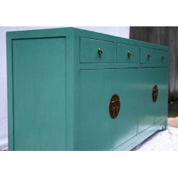Bahut chinois bleu-vert 170 cm