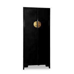 Chinese black lacquered cabinet 85 cm
