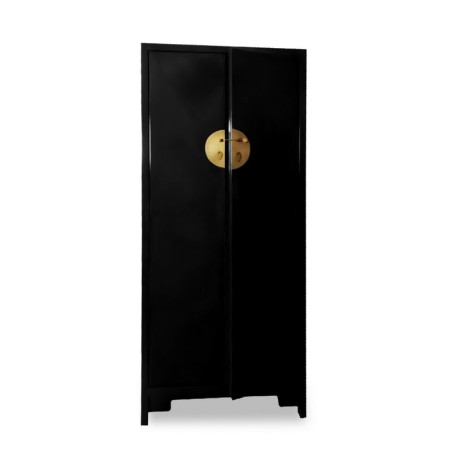 Schwarz lackierter chinesischer Schrank  85 cm