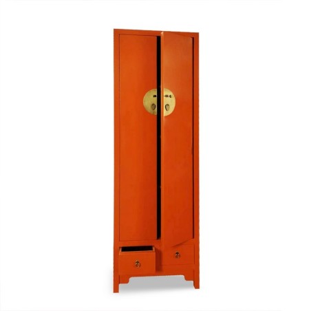 Hoher, schmaler und flacher Schrank - 6 Farbtöne