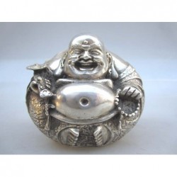 Silberne Bronze Happy Buddha (M)