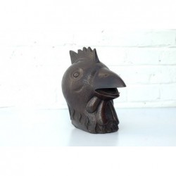 Chinese bronze. Zodiac rooster head