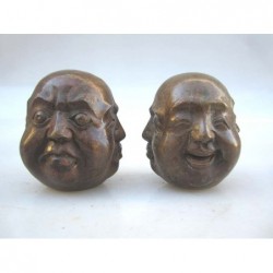 Bronze head of Buddha 4 faces (M) sold by unit