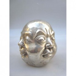 Silvered head of Buddha 4...
