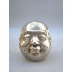 Silvered head of Buddha 4 faces( L)