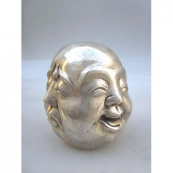 Silvered head of Buddha 4 faces (M)