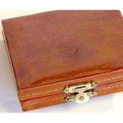 Chinese jewel case in leather