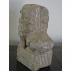 Chinese guardian lion in natural stone