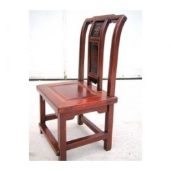 Red lacquered antique chinese chair