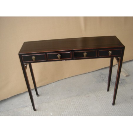 Black laquered chinese console table 88cm