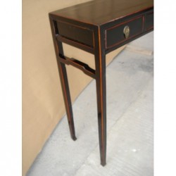 Black laquered chinese console table 88cm