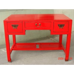Chinese red laquered desk...