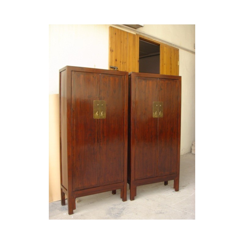 Pair of Chinese shallow cabinets  (sold by unit)