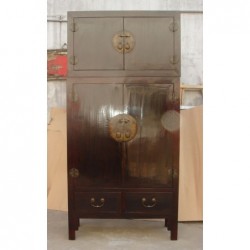Pair of antique black chinese cabinets- sold by unit