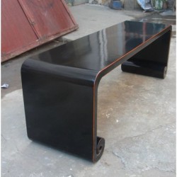 Table basse chinoise  laquée noire 180 cm