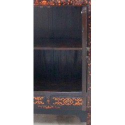 Schwarz chinesischer Schrank mit Schmetterlingen 80 cm