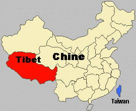 Carte du Tibet